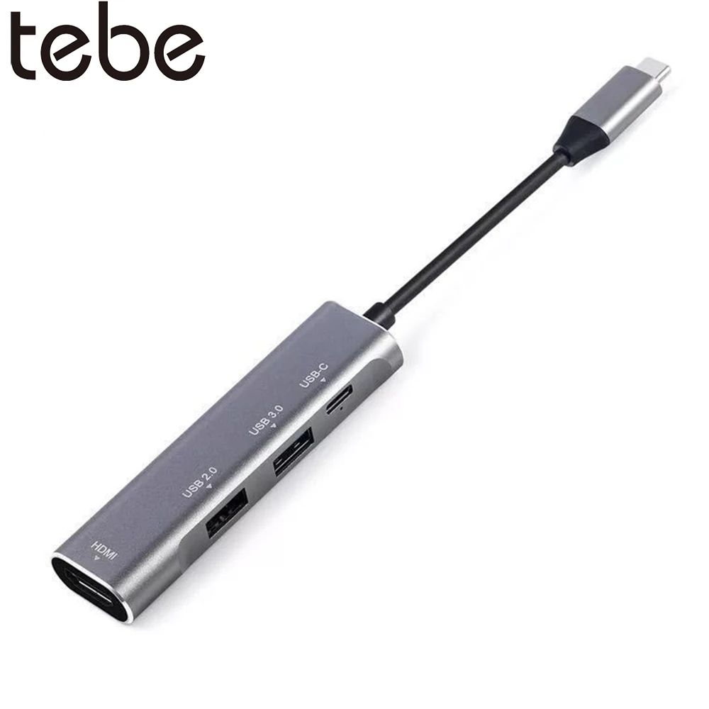 Tebe Type c к HDMI USB C Hub 4 в 1 4K 3 0 док адаптер Typc PD Зарядка для MacBook/Nintendo Switch Samsung S8|USB-хабы| |