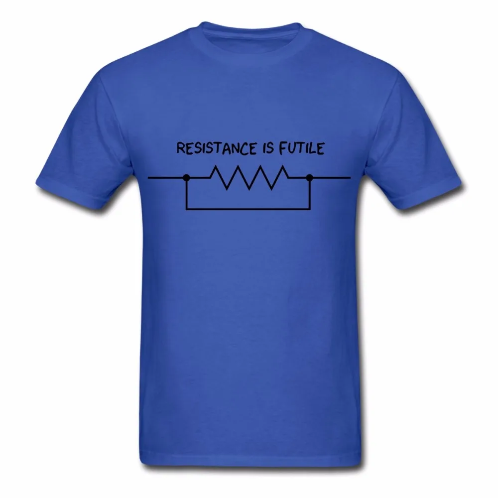 

2019 Short Sleeve O-Neck T Shirt Men Short Sleeve Funny Resistance Is Futile Men'S T-Shirt slim Fit Tee Shirts