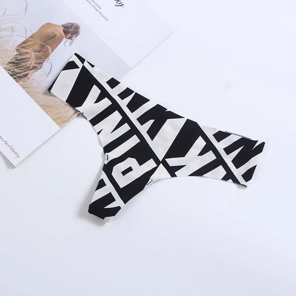 Сексуальные женские трусики-стринги креативные бесшовные трусики с буквенным