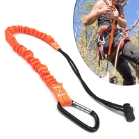 retractable safety rope telescopic elastic climbing rope lanyard with carabiner 90kg bearing