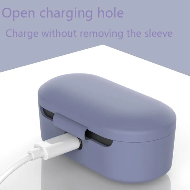 Защитный чехол от падения силиконовый с карабином для гарнитуры QCY