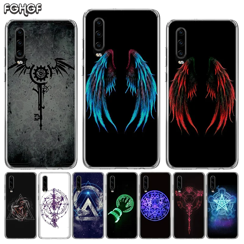 Ангел крылья дьявола телефон с распознаванием отпечатка пальца чехол для huawei Honor