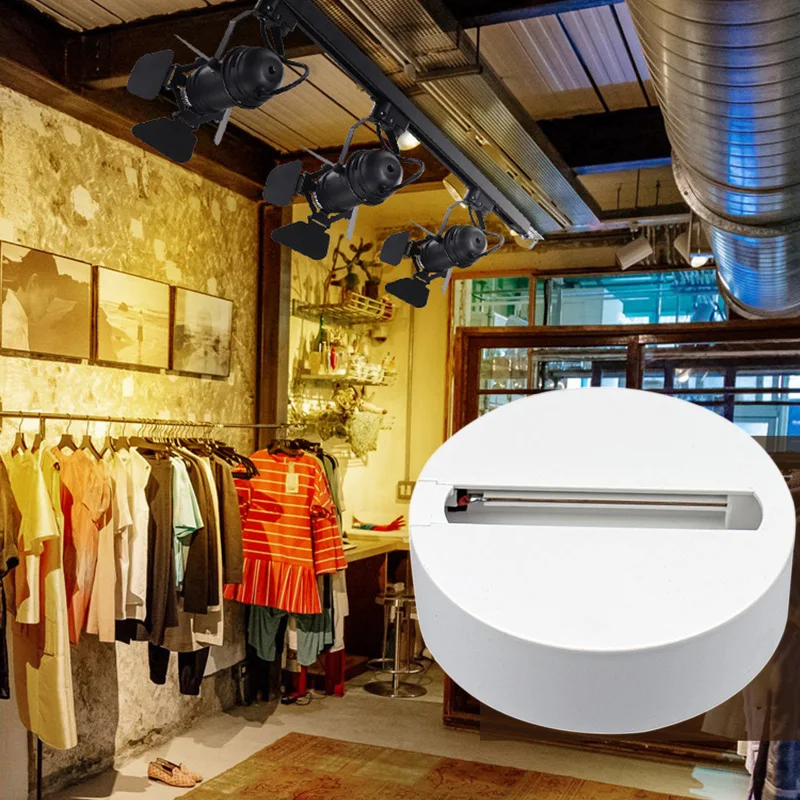 Горячий круглый светодиодный потолочный светильник трек бокс люстры лампа база