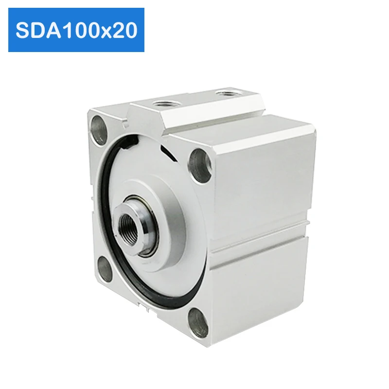 

SDA100*20 Free shipping 100mm Bore 20mm Stroke Compact Air Cylinders SDA100X20 Dual Action Air Pneumatic Cylinder