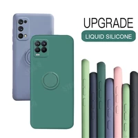 Liquid Silicone Ring Holder Phone Case For Oppo Realme Pro Neo Master Narzo 30a C21 Original Stand Soft Cover
