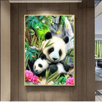 diamond painting lesser panda and mother panda 5d diy full diamond embroidery cross stitch kit home decoration
