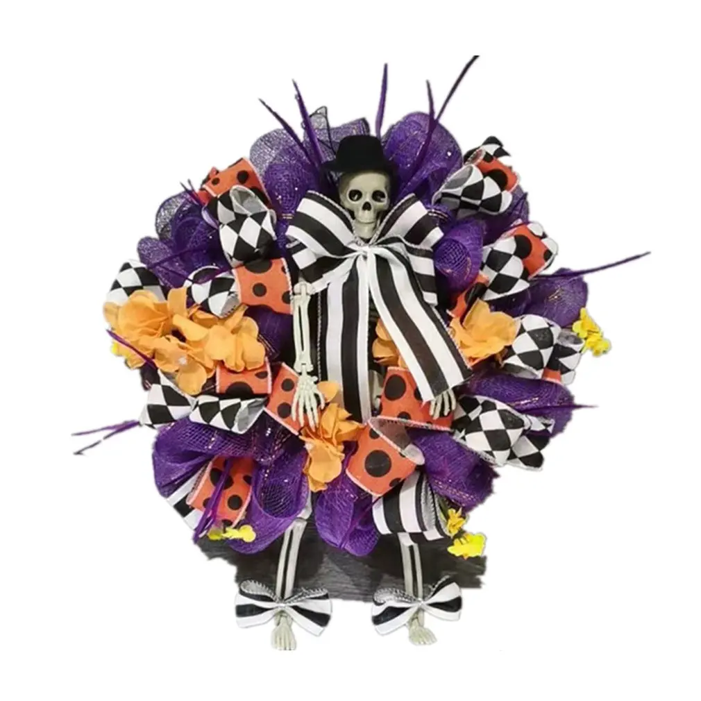 

Украшение на Хэллоуин, подвеска в виде черепа, стеклянная дверь, подвесная гирлянда в виде кленового листа, украшение на Хэллоуин, товары дл...