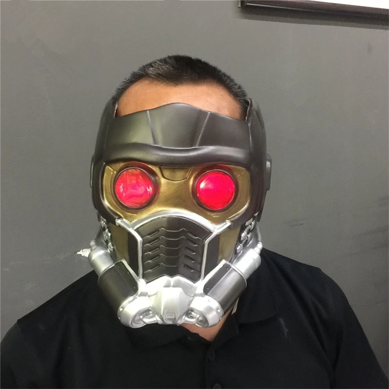 

Guardians Of The Galaxy Vol. 2 Star Lord PVC Helmet Cosplay Mask Prop LED Lights Masks Halloween