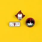 Забавный значок с изображением клоуна томатов, зеленой крови, лодки, любви, демона, эмалированная брошь на заказ, ювелирное изделие, брошь на рубашку, лацкан, значок для друзей, подарок