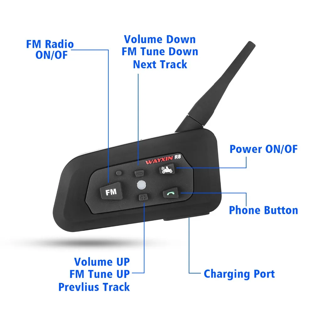 1 шт мотоциклетный Интерком беспроводной шлем Bluetooth мото 1200 м гарнитура|Наушники