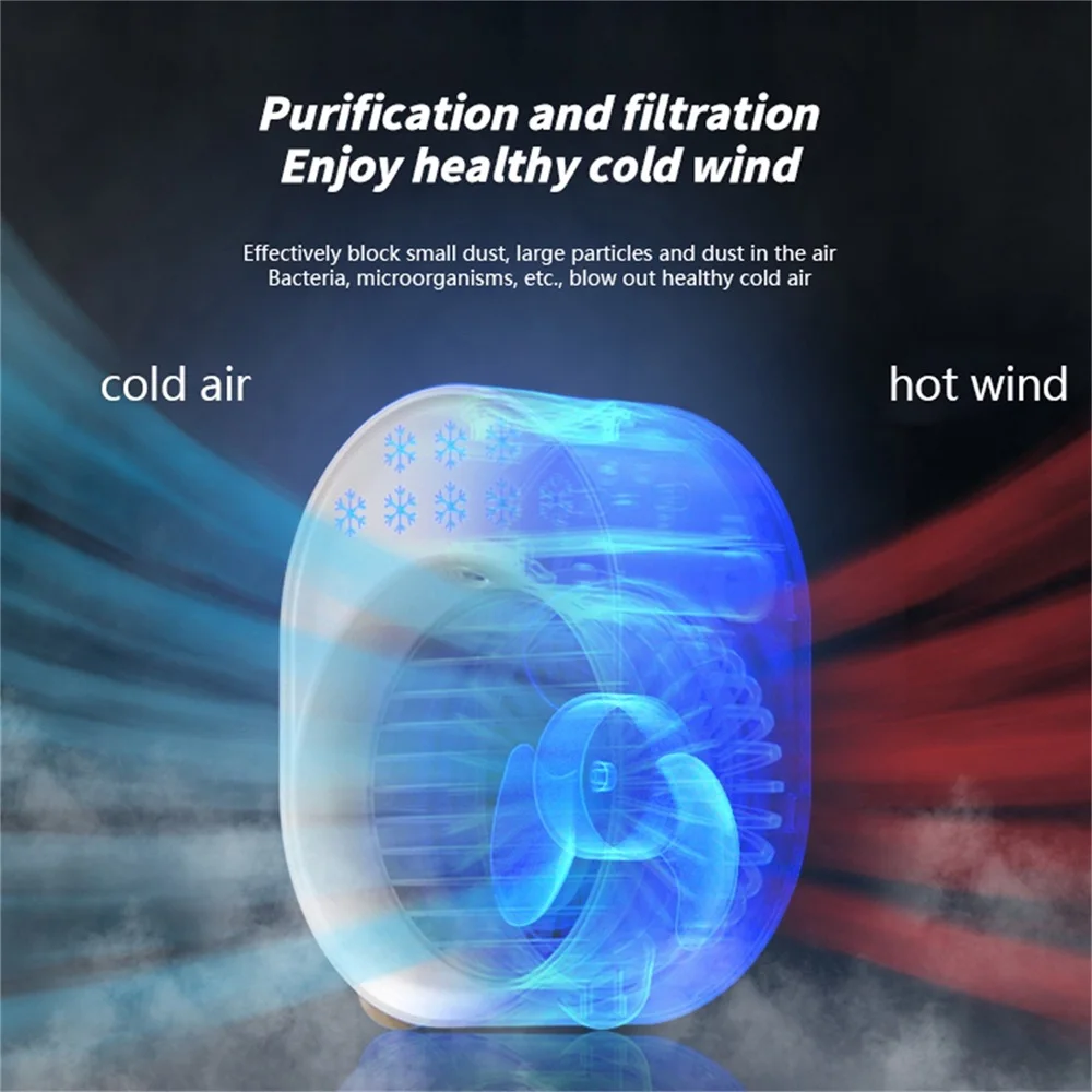 Portable Air Cooler mini USB Fan Conditioner Humidifier for Home Office Room Desktop Cooling Conditioning Purifier | Бытовая техника