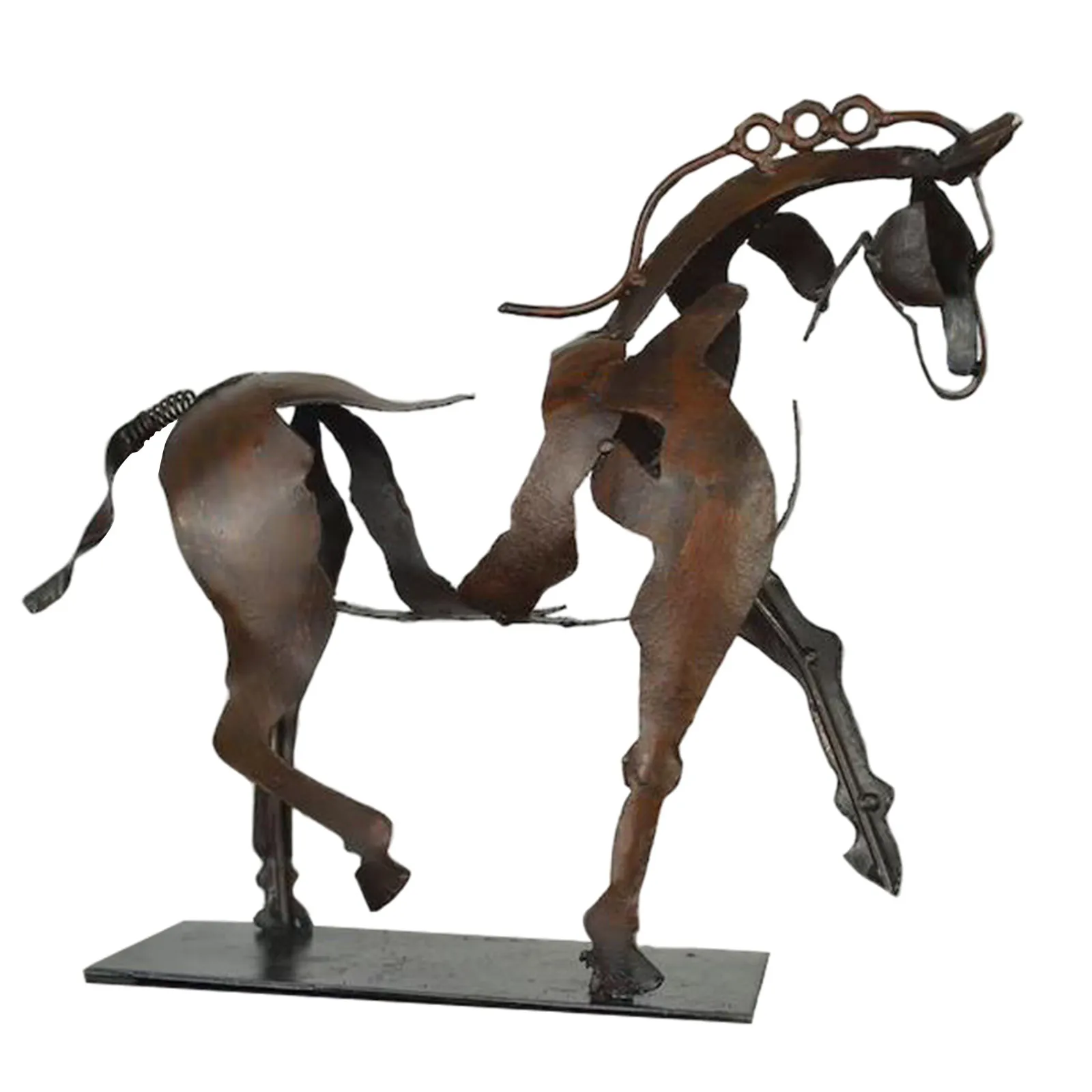 Уникальная металлическая статуя ручной работы трехмерная ажурная Adonis-horse