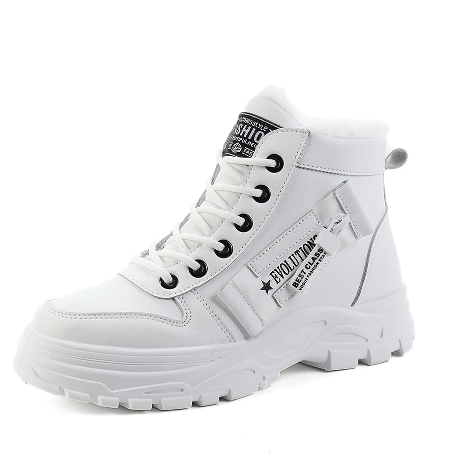 

Women Sneakers Shoes 2019 PU Leather Fashion Women Casual Shoes Flats Platform Warm Plush Women Shoes Breathable Winter shoes