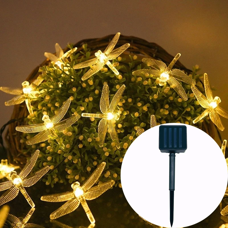 

20/50 Led Solar String Lights Christmas Decorations for Home New Year Decoration Fairy Lights Navidad 2021 Happy New Year 2022