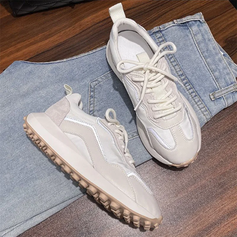 

woman vulcanize shoes sneakers platform Fashion new 2021 rubber sole flats Casual Sneaker tennis running sabot comfortable shoes