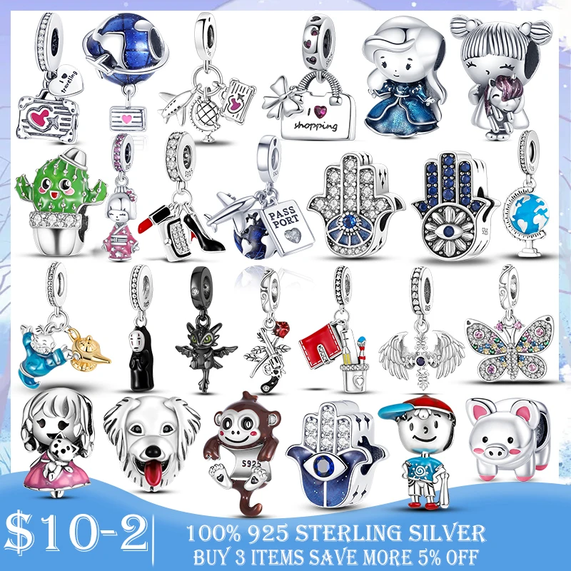 

Silver Charm Silver Color Ladybug Infinity Beads CZ Little Girl Boy Travel Charms Fit Original Pandora Bracelet Jewelry