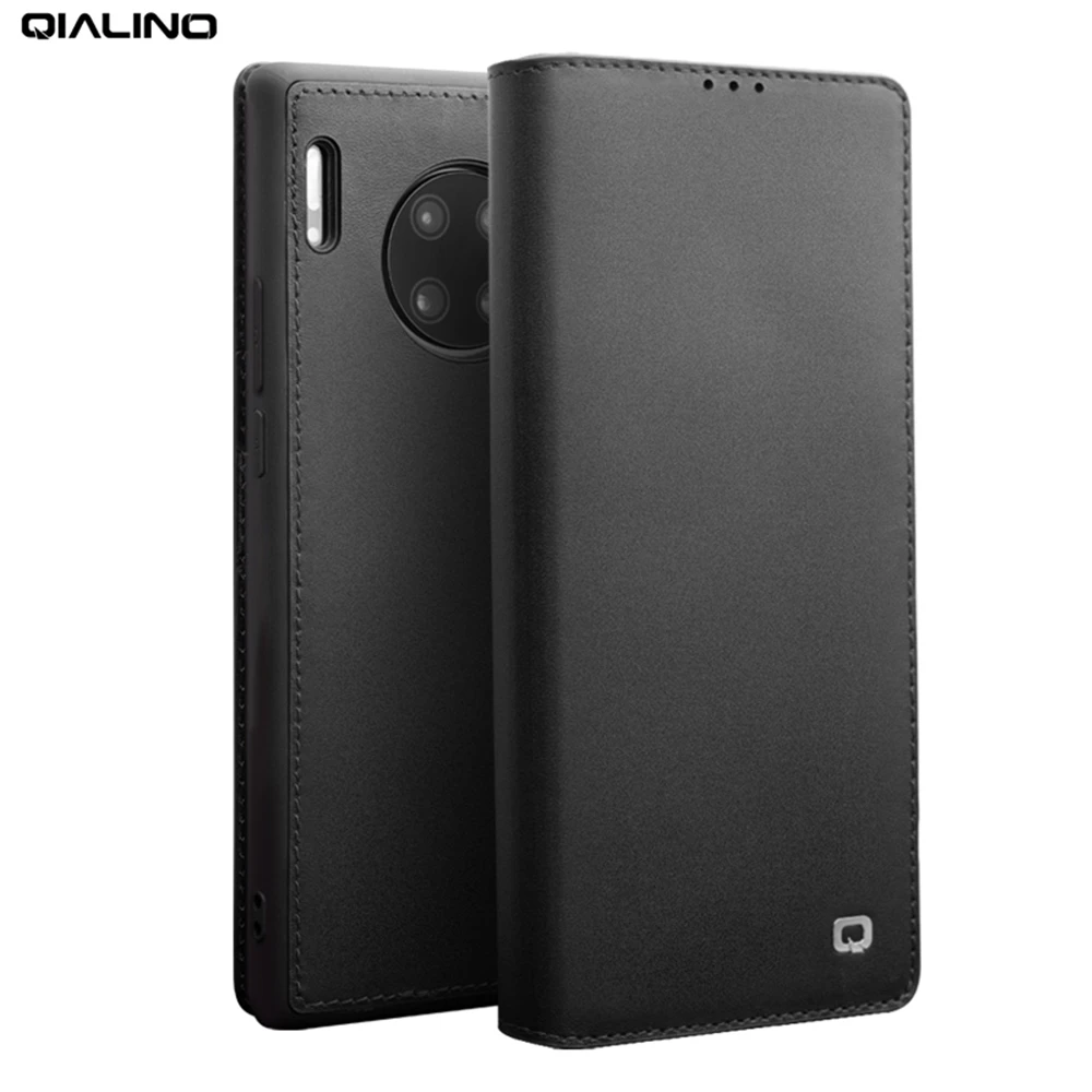 

Роскошный чехол QIALINO из натуральной кожи для телефона Huawei Mate 30, Стильный флип-чехол ручной работы с отделениями для карт для Huawei Mate 30 Pro