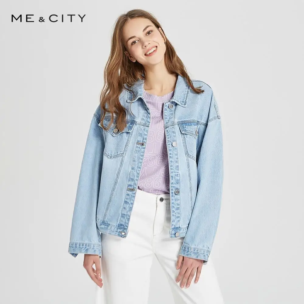 Бренд Me & city женская джинсовая куртка весеннее Новое короткое пальто ретро