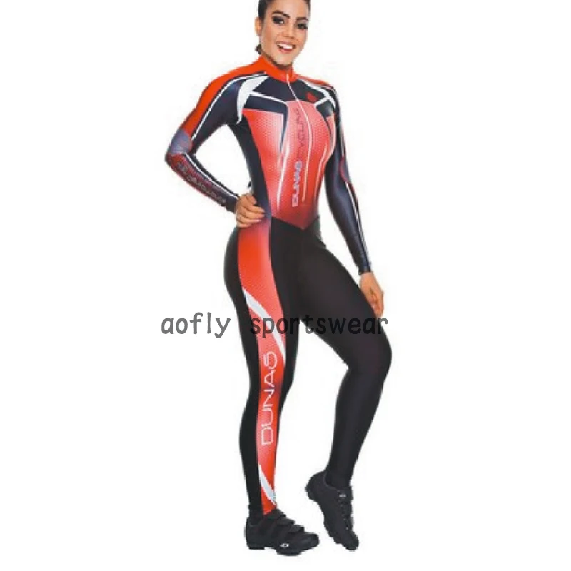 Женский трикотажный костюм Aofly розовый комбинезон с длинными рукавами для езды