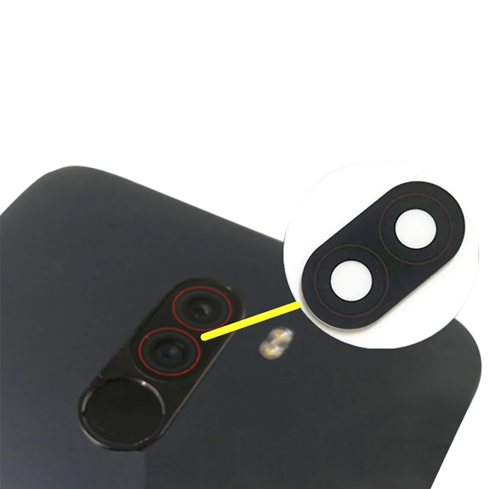 1 шт. для камеры Xiaomi Pocophone F1 стеклянные линзы задней с клейкой заменой запасные