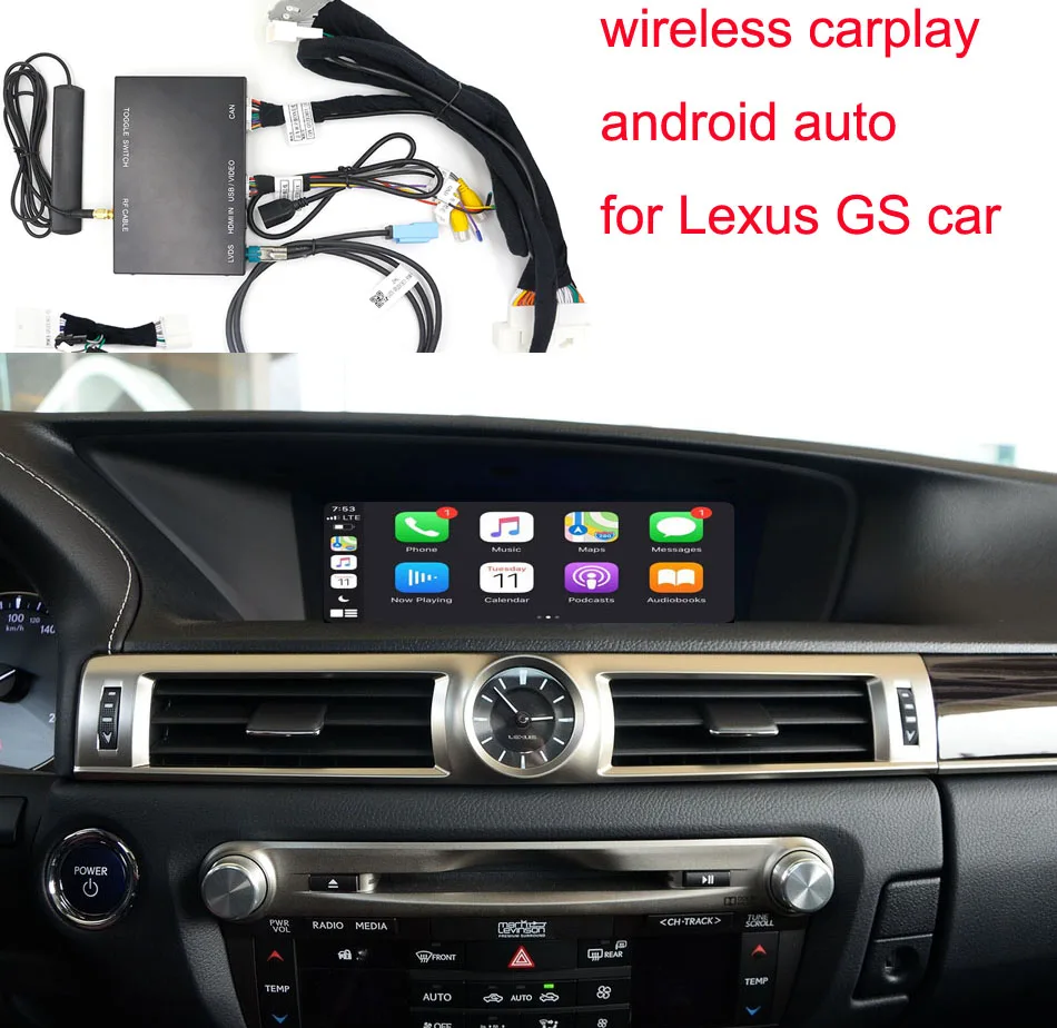 Carplay Senza Fili per Lexus GS GS300 GS350 GS450 2012-2020 Android Auto Airplay Collegamento Automatico del Gioco Auto interfaccia