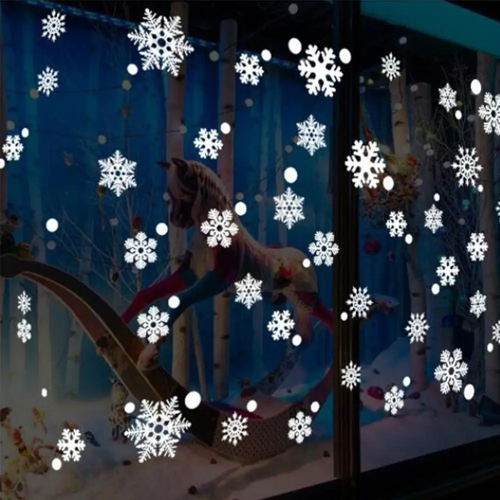 Набор 48 шт. наклейки на стену в виде снежинок|Наклейки стену| |