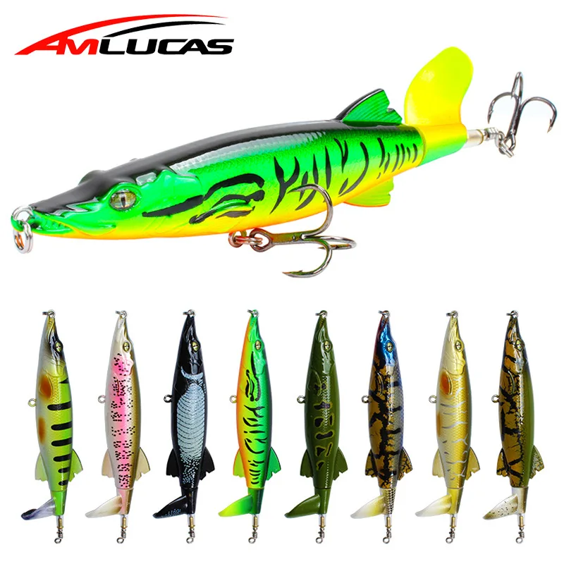 

13cm / 16g road sub bait new propeller tractor wave climbing floating pencil road sub bait bionic false bait fishing lures