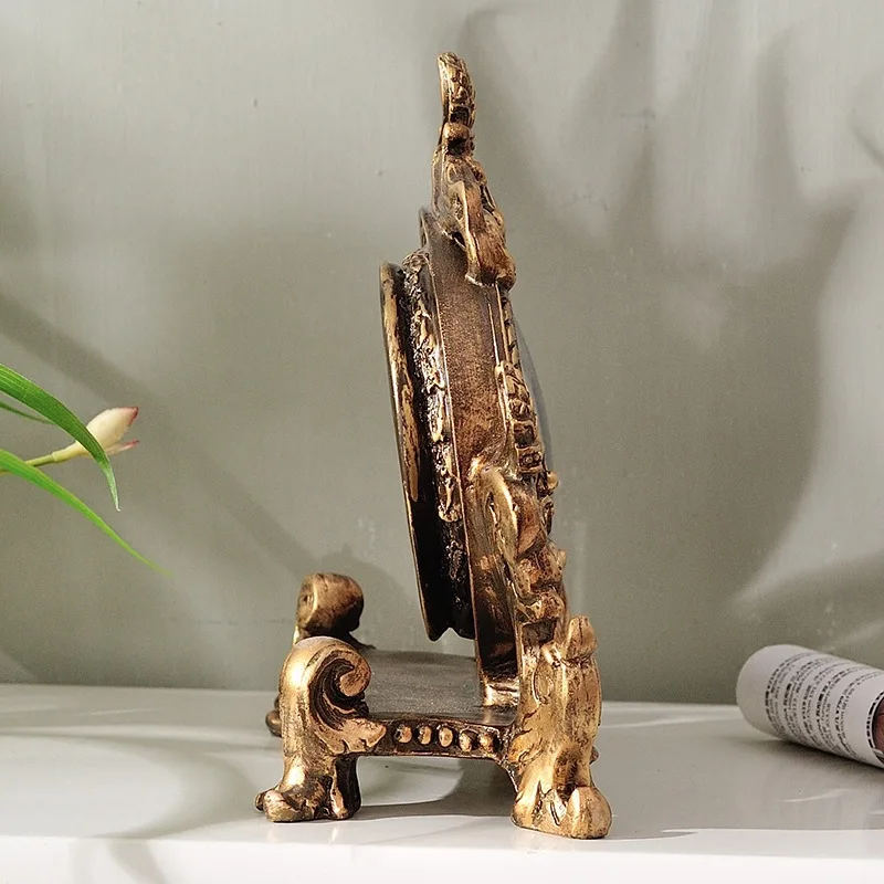 Креативные ретро-часы для гостиной из смолы настольные часы украшения спальни |