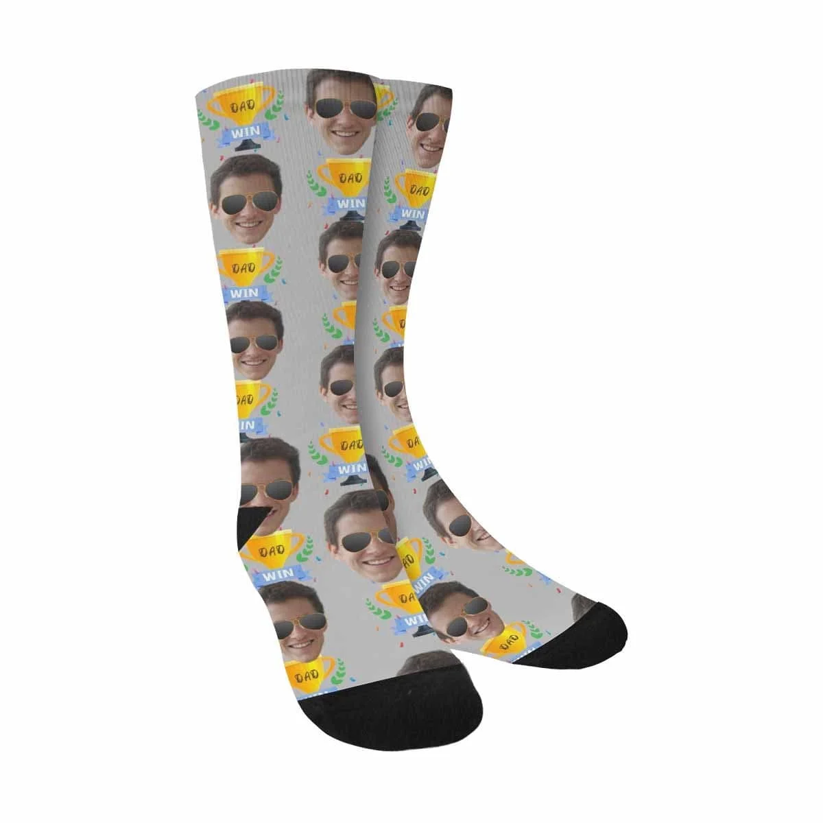 

Custom Face Dad Win Sublimated Crew Socks