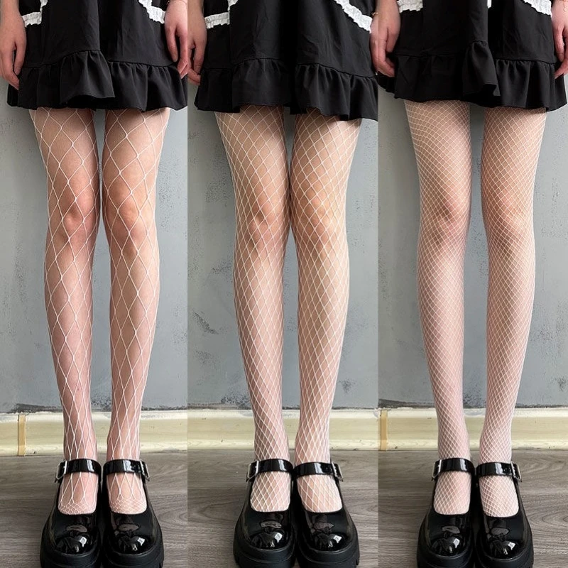 

Black Sexy Women Anime Cosplay Kawaii Lolita Tights High Waist Fishnet Nylon Stocking Mesh Hosiery Pantyhose
