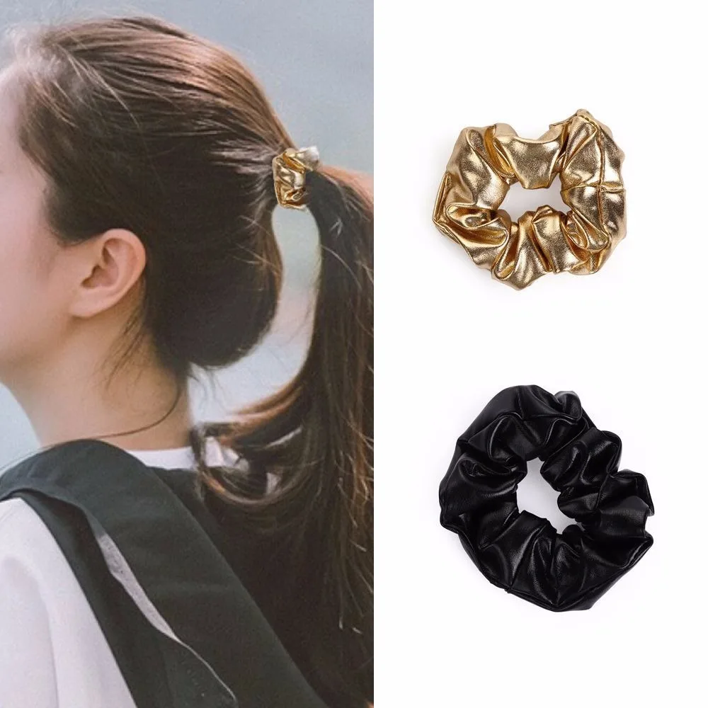 1 шт. Женская эластичная юбка из искусственной кожи резинки для волос девочек