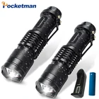 Светодиодные мини-фонарики Q5 T6 L2, фонарь с регулируемым фокусом, масштабируемый фонарик, фонарик с аккумулятором 14500 или 18650, прожекторы