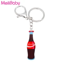 1pc fashion cute cartoon acrylic keychain creative drink coke children baby girls boys student gift for women mens car keychain