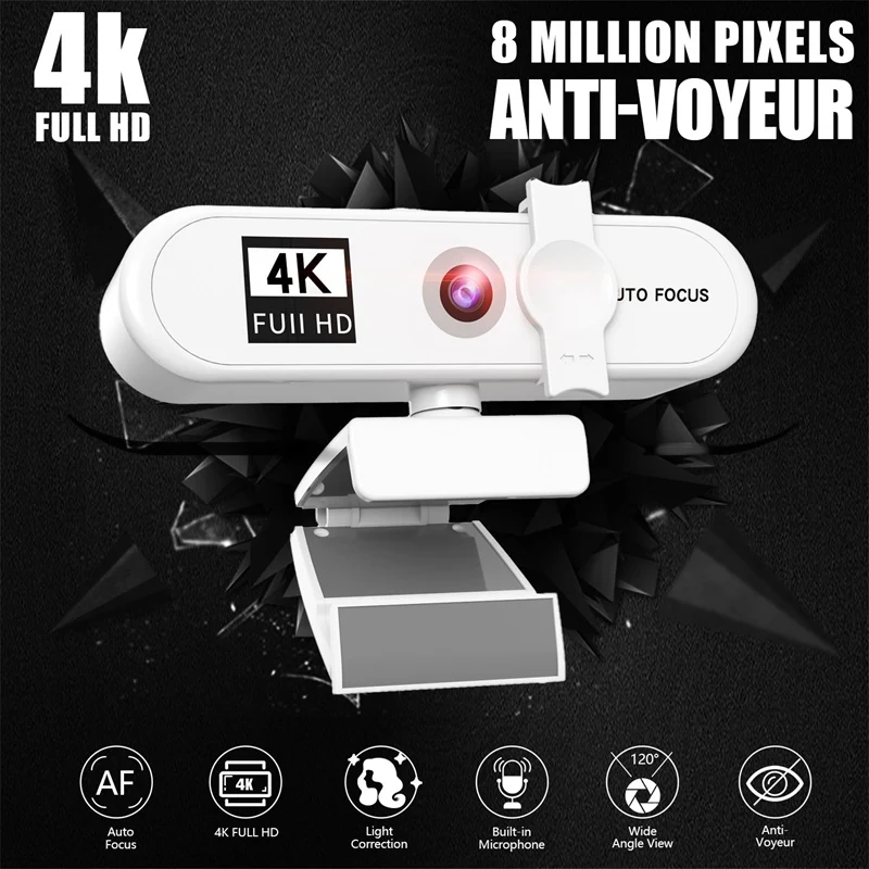 

Video Conference PC Webcam Autofocus USB Web Camera Laptop Desktop for Office Meeting Home with Mic HD Web Cam