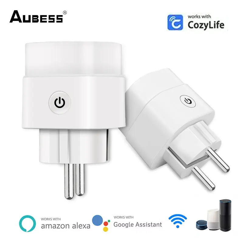 

16A EU Smart Plug WiFi Socket Energy Monitor Timing Function Tuya SmartLife APP Control Compatible With Alexa Google Assistan