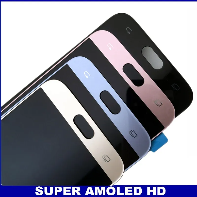 Для samsung Galaxy AMOLED lcd J5 J530 SM-J530F J530M lcd дисплей кодирующий преобразователь сенсорного экрана в сборе с регулировкой яркости