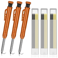 3pcs carpenter pencils construction pencils with refills leads mechanical pencil architect pencils pica dry pen for drawing mark