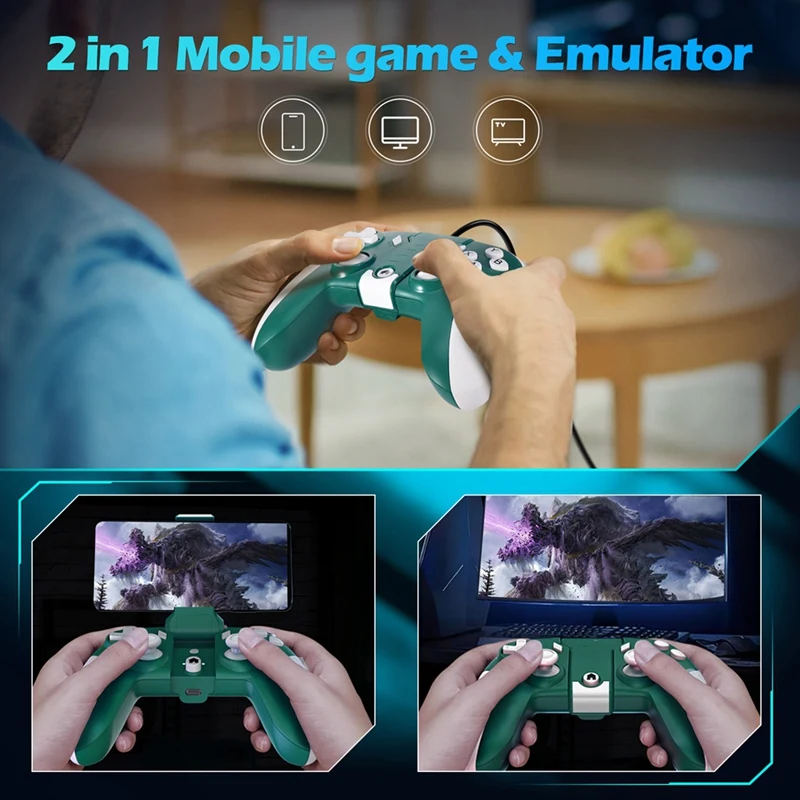 Мобильный игровой контроллер 3 в 1 Type-C с 6-осевым гироскопом подходит для