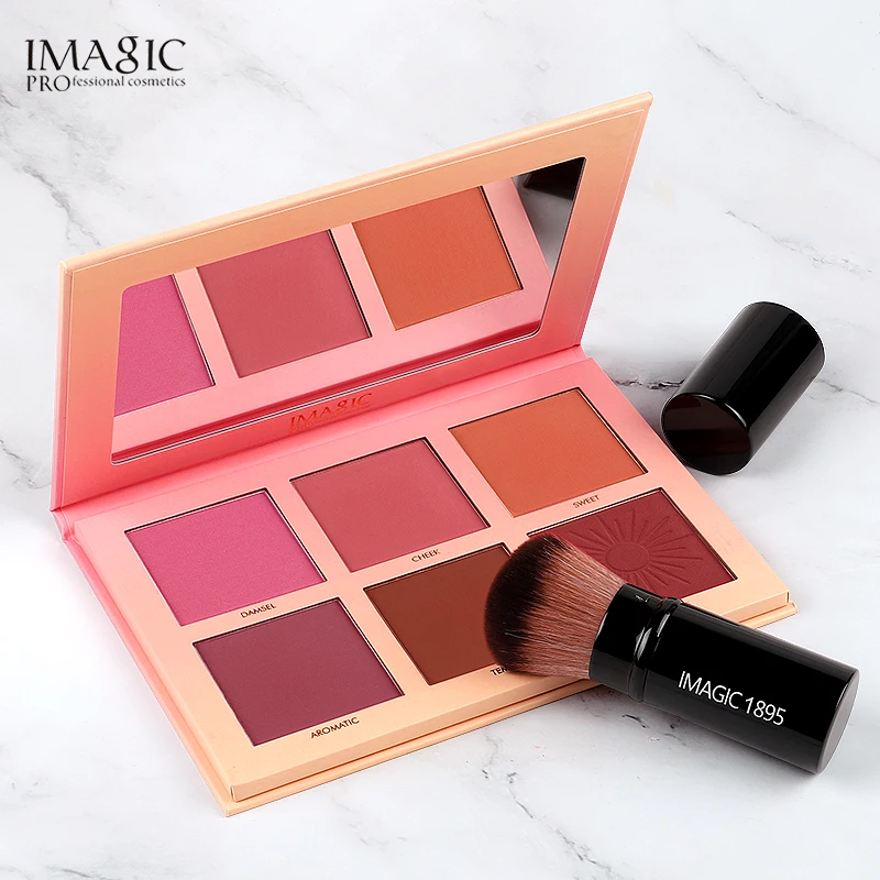 IMAGIC Makeup 6 цветов румяна естественный "нюд" макияж очищающий Осветляющий цвет лица