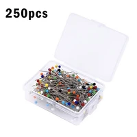 250pcs glass ball head pins mixed colors straight quilting needles diy sewing crafts pins sewing supplies