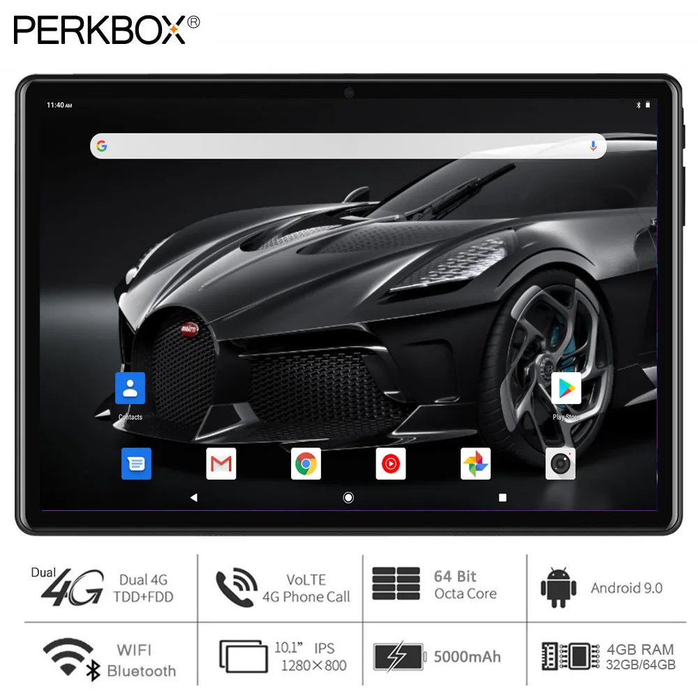 Планшет глобальная версия 10 дюймов 4 + 64 ГБ Android 9 Pie 5000 мАч | Компьютеры и офис