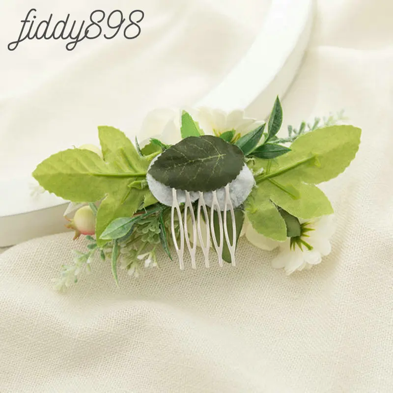 Романтический искусственный цветок свадебный головной убор гребень для волос и