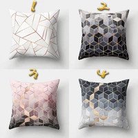 4545cm nordic style geometric printed cushion cover polyester throw pillow cases for sofa car black home decorative pillowcase