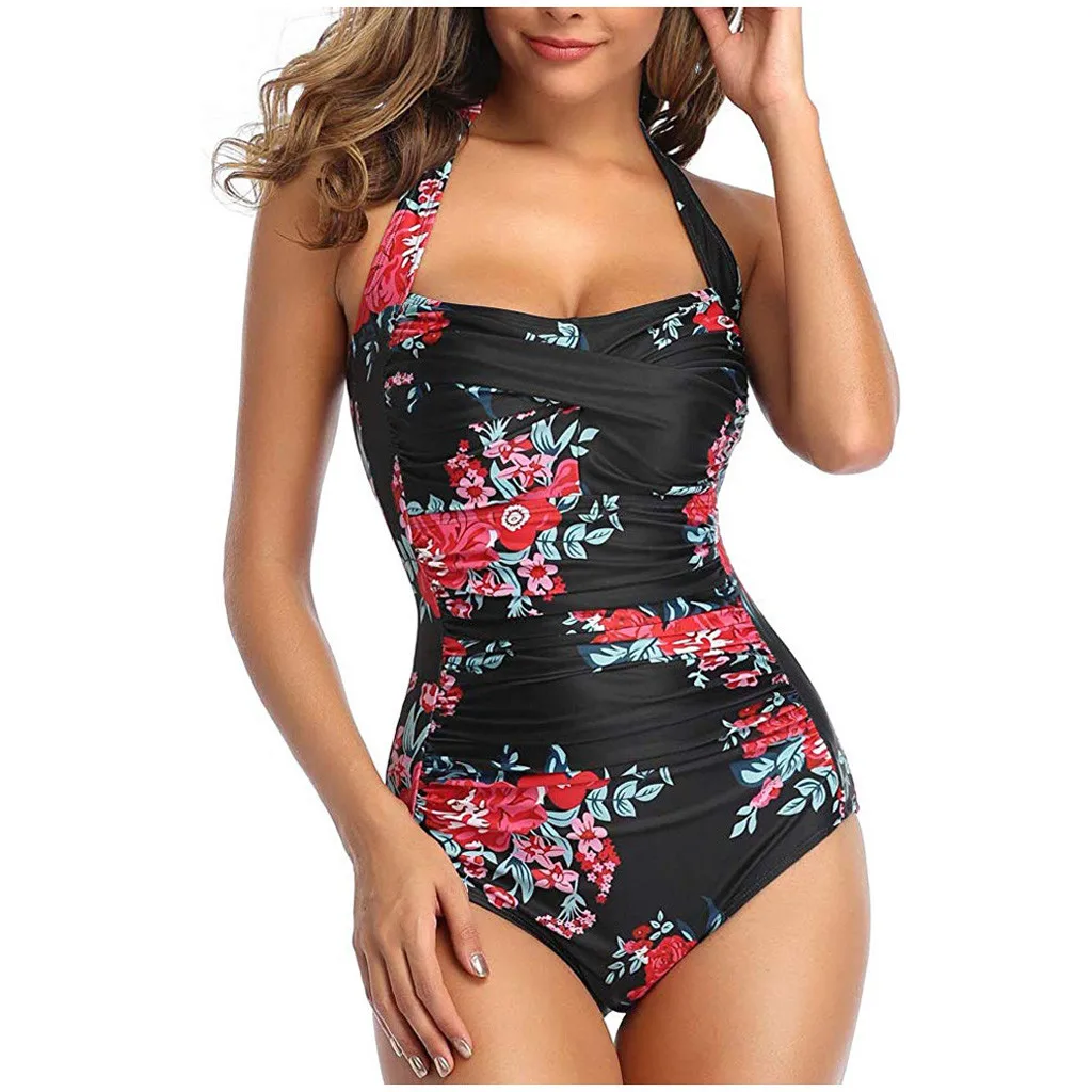 

2020 New sexy summer Women Push Up Padded Bikini Swimsuit Swimwear Bathing Suit Monokini ladies print wire free beachwear set