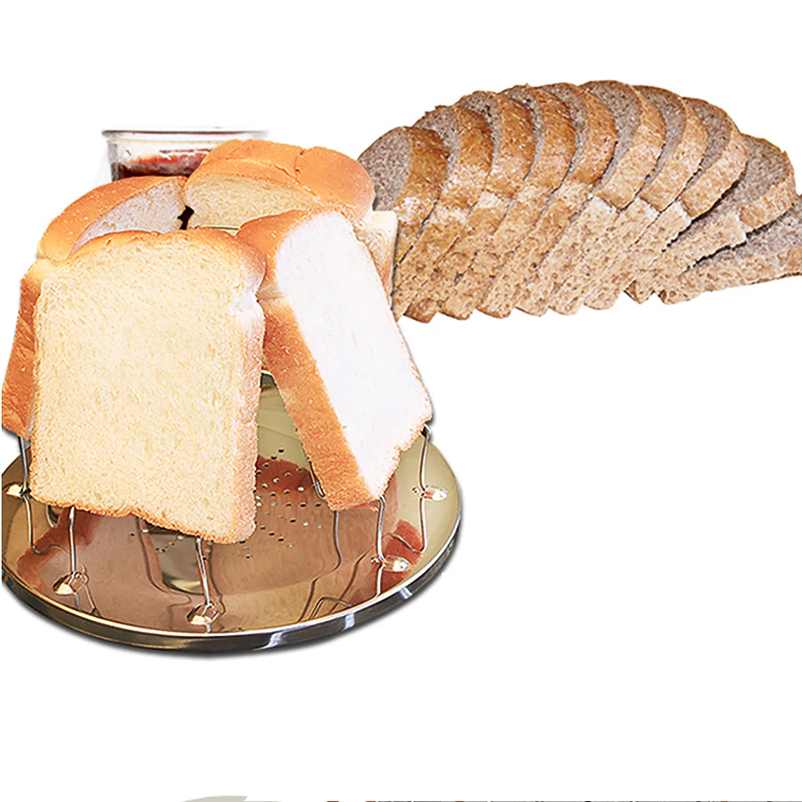 

Stainless Steel Stove Bread Toaster Rack Holder Tray For Camping Homes Kitchens Restaurants Housewives Cooks Breakfast