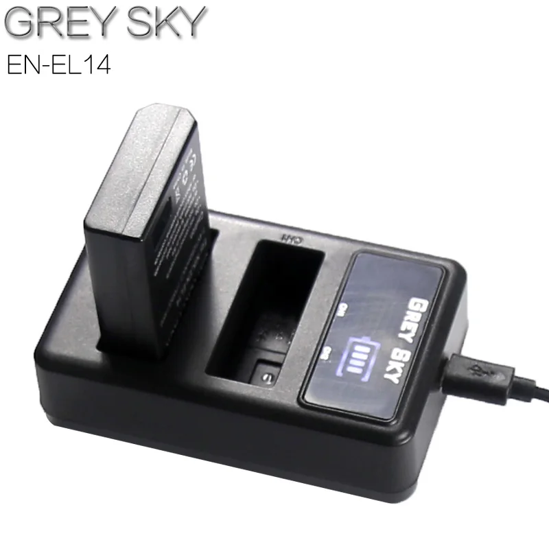 2 шт. EN-EL14 EN-EL14a ENEL14 RU EL14 EL14a Батарея+ ЖК-дисплей USB Dual Зарядное устройство для Nikon D3100 D3200 D3300 D5100 D5200 D5300 P7000