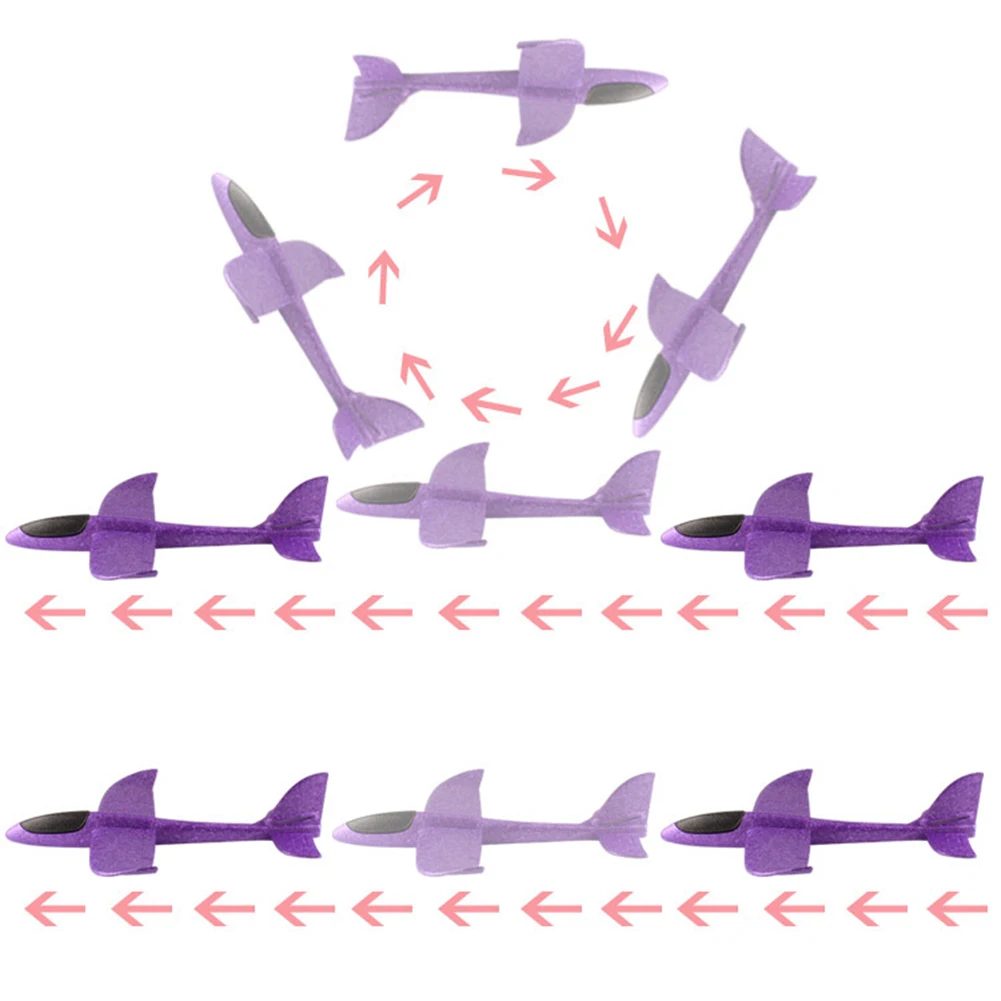 Самолет-планер из пенопласта инерционная круглая летающая модель летающего