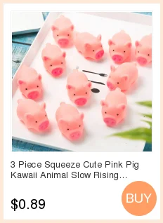 3 шт. сжимаются милые розовые свиньи Kawaii животные медленно поднимающиеся Игрушки Анти-strss розыгрыши детские мягкие игрушки для снятия стресса