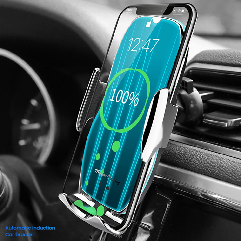 

H8 15W Magnetic Infrared Automatic Induction Car Wireless Charger Convenient Fast Charging Magic Clip for iphone 11 8 plus x xr