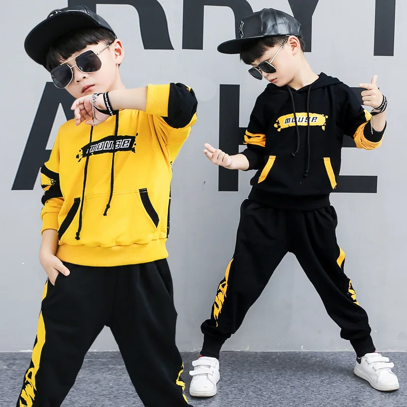 2022 Kids Clothes Boys Baby Clothes Cotton Warm Children Letter tracksuit jacket hoddied + sport pants 4 5 6 7 8 9 10 11 12 year